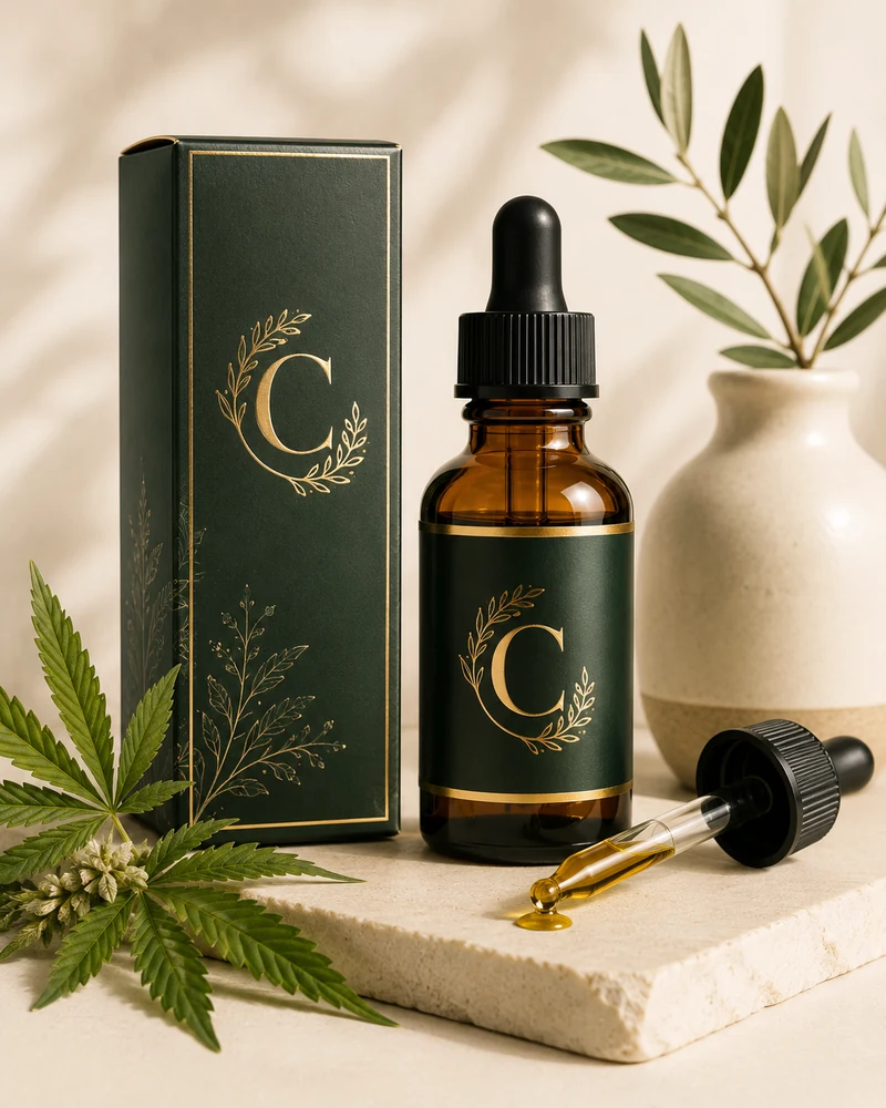 Carmen's Medicinals CBD tincture with amber dropper bottle