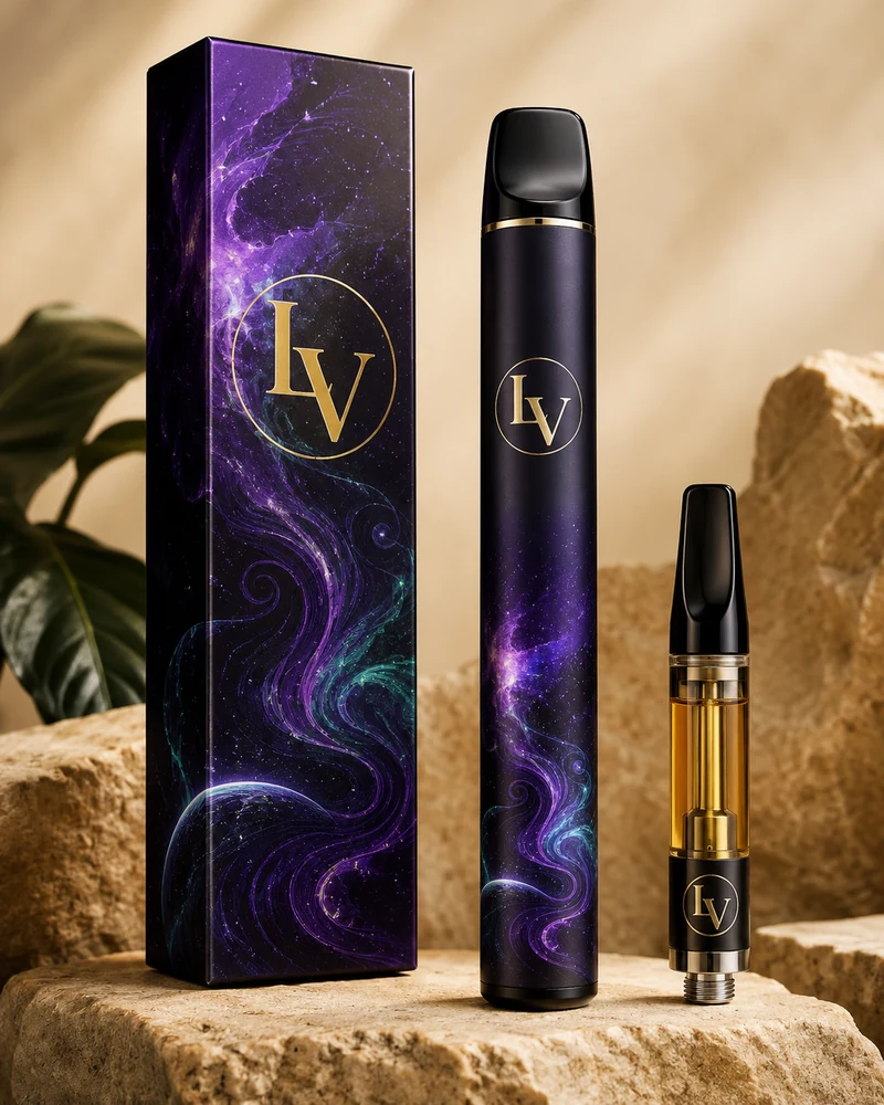 LooperVerse vape pen and cartridge in cosmic packaging