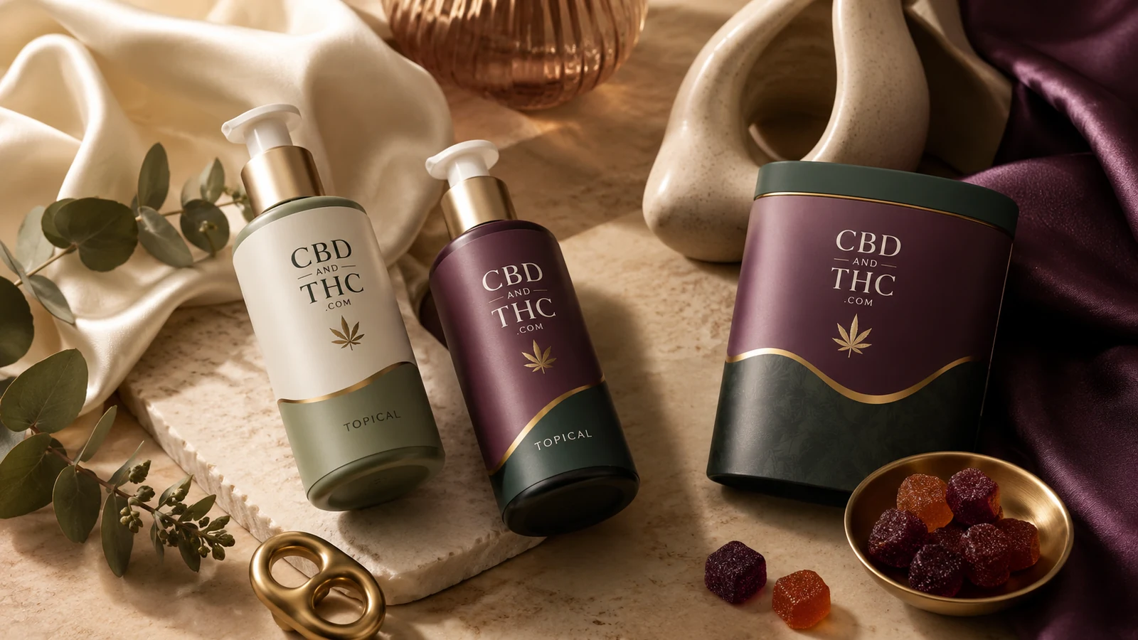 CBD and THC sexual wellness product collection